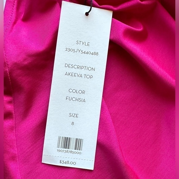 #24 NWT Veronica Beard Akeeva Top in Fuchsia - Picture 7 of 7